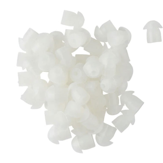 Motorola RLN6282 Clear Ear Tips 50 Pack - Mushroom Style for Acoustic Tubes - USAPOC